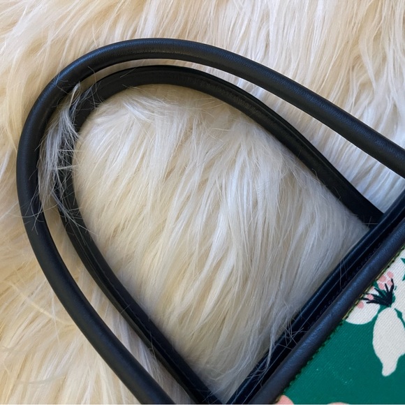 Kate Spade Lucia Lily Blooms Medium Purse and Wallet Set Green Navy Pink - Picture 9 of 15